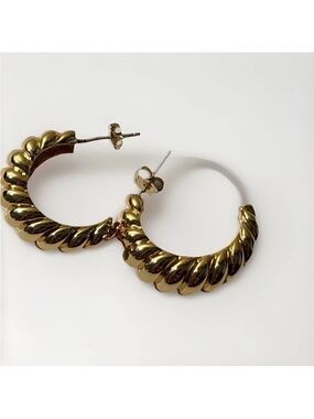 Sterling Silver Vermeil Hoop Earrings